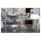 Handy Steamer and Stainless Bowls, Grater and more.