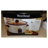 West Bend Stainless 6 qt. Slow Cooker.