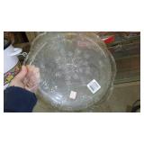 Rival Crock pot, (8 in. diam) and Glass Platters.