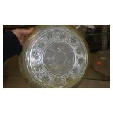 Rival Crock pot, (8 in. diam) and Glass Platters.