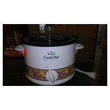Rival Crock pot, (8 in. diam) and Glass Platters.