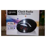 GPX Clock Radio and Westclox Alarm Clock.