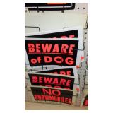 Metal and Plastic Sign Variety.