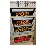 Metal and Plastic Sign Variety.