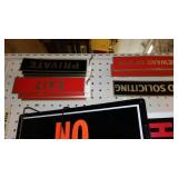 Metal and Plastic Sign Variety.