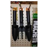 18 in. Machete and garden hand tools.