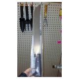 18 in. Machete and garden hand tools.