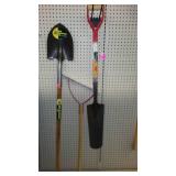 Spade and Trenching Shovel, Weed Cutter.