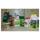 Round up, Raid, Spectracide Lawn and Garden Care.