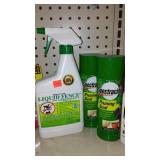 Round up, Raid, Spectracide Lawn and Garden Care.