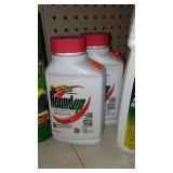 Round up, Raid, Spectracide Lawn and Garden Care.