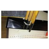 Roof Rake and Aluminum Shovel.