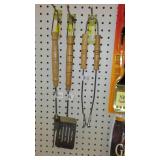 Grill Lava Rocks and Utinsils.