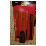 BBQ Utensil Set, Mitts and Lighter.
