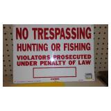 No Hunting Signs (10) and Wildlife Clock.