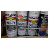 Spray Paint Cans (12), Assorted Brands White.