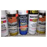 Spray Paint Cans (12), Assorted Brands White.