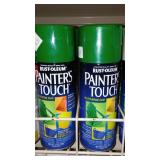 Spray Paint Cans (9) Painters Touch, Rust oleum Greens.