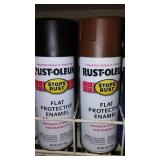 Spray Paint Cans (9) Painters Touch, Rust oleum Greens.