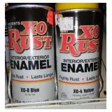 Spray Paint Cans (10), X-O Enamel, Assorted.