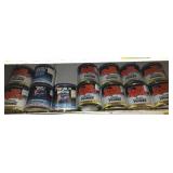 Paint Cans (13), X-O Rust, Primer, Gray.