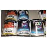 Paint Cans (13), X-O Rust, Primer, Gray.