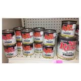 Paint Cans (11), Qt. (1) X-O Rust, Primer, Red.