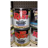 Paint Cans (11), Qt. X-O Rust, Black, Yellow.