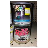 Paint Cans (11), Qt. X-O Rust, Black, Yellow.