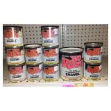 Paint Cans (10), Qt. (1) X-O Rust, Off White, White.