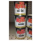Paint Cans (10), Qt. (1) X-O Rust, Off White, White.