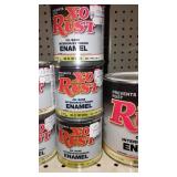 Paint Cans (10), Qt. (1) X-O Rust, Off White, White.