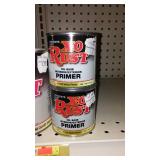 Paint Cans (10), Qt. (1) X-O Rust, Off White, White.