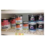 Paint Cans (7), Qt. (2) X-O Rust, Almond.