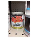 Paint Cans (7), Qt. (2) X-O Rust, Almond.