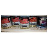 Paint Cans Qt.  (5) X-O Rust, Blue.