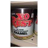 Paint Cans Qt.  (5) X-O Rust, Blue.