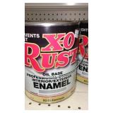 Paint Cans (5) Gal. X-O Rust, Gray.