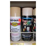 Spray Paint Cans (12), Mostly Premium Décor Assorted Colors.