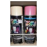 Spray Paint Cans (12), Mostly Premium Décor Assorted Colors.
