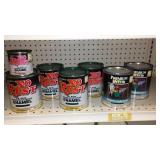 Paint Cans (1), Qt. (6) X-O Rust, Greens.