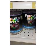 Paint Cans (2), Qt. (4) Premium Decor Deep Burgundy.