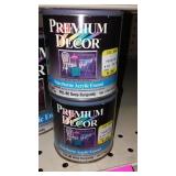Paint Cans (2), Qt. (4) Premium Decor Deep Burgundy.