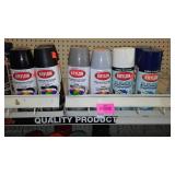Spray Paint (8) Krylon, Assorted Color Blk, Gry Blue.