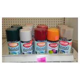 Spray Paint (10) Krylon, Assortment Color, Gr, red, Beige.