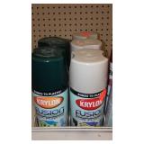 Spray Paint (10) Krylon, Assortment Color, Gr, red, Beige.