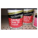 Paint Cans (5) Qts., (6) gals.  Assorted Brands, White.