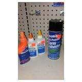 Glue Assortment. Super Glue, Rubber Sealant, Wood.  See Pics.
