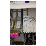 Switch/Outlet Combo (5) Single Lighted switches (2), White.