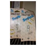 Switch/Outlet Combo (5) Single Lighted switches (2), White.